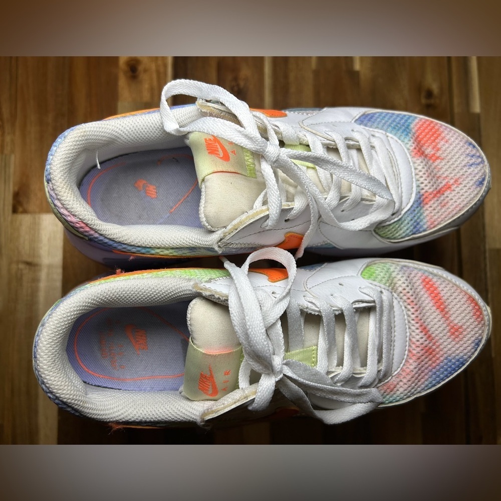 Nike Air Max Excee Bright Tie Dye Purple Orange White Lace Up Sneaker‎ Size 9 - Picture 6 of 8